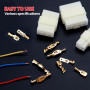 YIXISI 192 Pièces 6.3mm Automobile Connecteur Kit,1 2 3 4 6 8 9 Broches de Fil Électrique Connecteur et Femelles Sertir Cosse As
