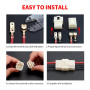 YIXISI 192 Pièces 6.3mm Automobile Connecteur Kit,1 2 3 4 6 8 9 Broches de Fil Électrique Connecteur et Femelles Sertir Cosse As