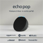 Echo Pop (Nouvelle génération) | Enceinte connectée Bluetooth et Wi-Fi compacte au son riche, avec Alexa | Anthracite