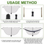 Udbrud Hamac de Camping avec Moustiquaire, Camping avec moustiquaire Fermeture éclair Double Face Protection à 360° Anti-Insecte