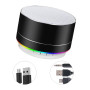 Enceinte Bluetooth Haut Parleur Portable Mini Speaker Basses Stéréo Trompette Lumière Wireless Soutien LED FM USB Micro SD pour
