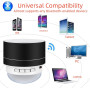 Enceinte Bluetooth Haut Parleur Portable Mini Speaker Basses Stéréo Trompette Lumière Wireless Soutien LED FM USB Micro SD pour