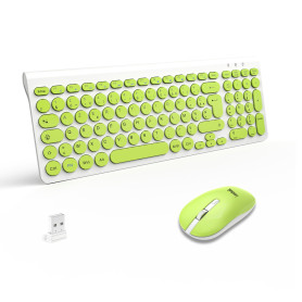 LeadsaiL Ensemble Clavier Souris sans Fil, Ergonomique Clavier de Souris, France AZERTY, 2,4 GHz avec Récepteur USB, 12 Raccourc LeadsaiL Ensemble Clavier Souris sans Fil, Ergonomique Clavier de Souris, France AZERTY, 2,4 GHz avec Récepteur USB, 12 Raccourc