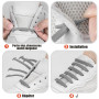 INMAKER No Tie Lacets de Chaussure pour Unisexe Enfants et Adultes Shoe Laces élastiques sans nœud pour Chaussures de Sport runn