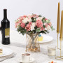 HNVNER 2 Bouquets Fleurs Artificielles en Soie, Bouquet de Fleurs Pivoine Hortensia Artificielle pour Mariage Fête Maison Décora