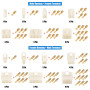 Glarks Lot de 400 connecteurs de fils électriques 6,3 mm 1 2 3 4 6 8 9 broches pour moto, vélo, voiture, bateau