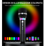 ECHOMUSSY Micro sans Fil, Double Microphone Rechargeable avec Connexion par Puce Individuelle et Voyants LED, Autonomie de 40h, 