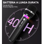 ECHOMUSSY Micro sans Fil, Double Microphone Rechargeable avec Connexion par Puce Individuelle et Voyants LED, Autonomie de 40h, 