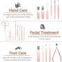 URAQT Kit Manucre Pedicure, 18pcs Ensemble de Coupe-Ongles Professionnel, Coupe-Cuticule en Acier Inoxydable, Kit de Manucure de