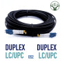 Elfcam® - Câble à Fibre Optique en Acier Blindé pour Extérieur et Intérieur LC/UPC à LC/UPC OS2 Duplex Monomode 9/125μm LSZH,Noi