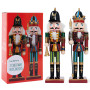 THE TWIDDLERS Lot de 2 Grandes Figurines de Casse-Noisette de Noël en Bois - 30 cm - Décoration Classique - Casse-Noisette pour