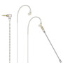 Cubilux Câble IEM 3.5mm 2 Broches 0.78mm avec Microphone, Fil d'Écoute à Cuivre OFC Argenté et Micro-Braccio Détachable pour Wan