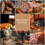 SNAGAROG 4 PCS Filet à Viande Rouleau, 300 cm Filet à Viande Élastique Jambon Chaussette Filet Viande Filet Charcuterie Saucisso