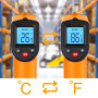 ABOHU Thermomètre Infrarouge, Thermometre Laser Numérique Sans Contact, -58°F~1022°F (-50°C~550°C) Pistolet Température Laser, T