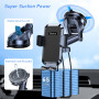Blukar Support Téléphone Voiture, Porte Téléphone Voiture Ventouse Universel Réglable, Rotation 360°& Ventouse Améliorée & Un Bo