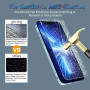 QHOHQ 3 Pièces Verre Trempé pour iPhone 13 Pro Max 6.7" avec 3 Pièces Caméra Arrière Protecteur, Ultra Résistant Film Protection
