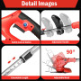Ykall Débroussailleuse Électrique sans Fil 21V avec Roues – Coupe-Bordure Léger et Pliable, 3 Types de Lames, 2 Batteries 4.0Ah,