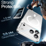 JETech Coque Magnétique pour iPhone 17 Pro Max 6,9 Pouces Compatible avec MagSafe, Étui Housse Antichoc Bumper, Arrière Transpar