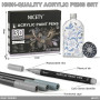 NICETY 30Pcs Feutre Acrylique Peinture stylo marqueur peinture acrylique Verre pour Bois, Toile, Verre, Céramique - Acrylic Pain