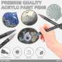 NICETY 30Pcs Feutre Acrylique Peinture stylo marqueur peinture acrylique Verre pour Bois, Toile, Verre, Céramique - Acrylic Pain