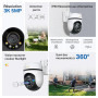 Tapo C530WS Caméra de Surveillance extérieure 360°, 3K 5MP, Vision Nocturne Couleur Starlight, détection IA, Suivi de Mouvement,