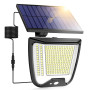 spqment Solaire Exterieur Mouvement Detecteur Lampe: 288 LED Eclairage Puissant Lumiere Extérieur Solaire de 3 Mouvement Détecti