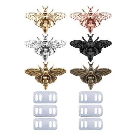 VGOL 6pcs Sac à Main Serrure Abeille Forme Serrures Sac Matériel Torsion Tour pour Bricolage Cuir Artisanat Sac à Main Fermoir D