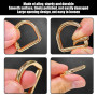 AIRTILY 10 Morceaux De Boucle De Ressort en Forme De D, Boucle Métallique Polyvalente, La Boucle en Métal De Remplacement Peut Ê
