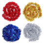CLHXWU 12m Guirlande Tinsel Or Noël,Guirlandes Tinsel Noël,Guirlande Métallique Brillante Ornements De Noël pour Sapin De Noël D