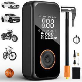 Onherm Compresseur à Air Portatif, 6000mAh Gonfleur Pneus Voiture sans Fil, Electrique Pompe mit écran LCD Numérique,150PSI, Typ Onherm Compresseur à Air Portatif, 6000mAh Gonfleur Pneus Voiture sans Fil, Electrique Pompe mit écran LCD Numérique,150PSI, Typ