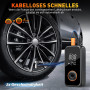Onherm Compresseur à Air Portatif, 6000mAh Gonfleur Pneus Voiture sans Fil, Electrique Pompe mit écran LCD Numérique,150PSI, Typ
