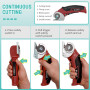 VLOXO Ciseaux Électriques Tissu Couture, Rotary Cutter Couture Ciseaux Électriques avec Serrure de Sécurité, Couper Carton Cuir 