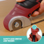 VLOXO Ciseaux Électriques Tissu Couture, Rotary Cutter Couture Ciseaux Électriques avec Serrure de Sécurité, Couper Carton Cuir 
