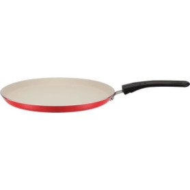 Crepiere avec étaleur - GSW - 456715 - Aluminium - Extérieur rouge siliconé - 26 cm - Tous feux dont induction Crepiere avec étaleur - GSW - 456715 - Aluminium - Extérieur rouge siliconé - 26 cm - Tous feux dont induction