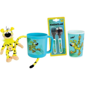Lot vaisselle - FUN HOUSE - MARSUPILAMI - Verre 220 ml, mug 350 ml, couverts, peluche 18 cm Lot vaisselle - FUN HOUSE - MARSUPILAMI - Verre 220 ml, mug 350 ml, couverts, peluche 18 cm