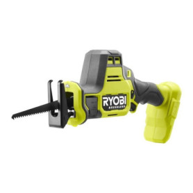 Scie sabre 1 main - RYOBI - Brushless - 18V - Compacte - 0-3 000 cp/min - Course de lame 16 mm - Capacité bois 90 mm Scie sabre 1 main - RYOBI - Brushless - 18V - Compacte - 0-3 000 cp/min - Course de lame 16 mm - Capacité bois 90 mm