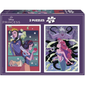 Puzzle - EDUCA - Disney Villains & Princesses - 2x500 pieces Puzzle - EDUCA - Disney Villains & Princesses - 2x500 pieces