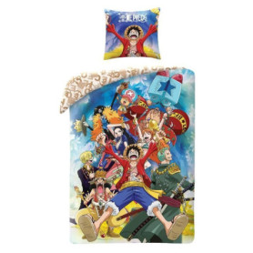 Parure de lit - ONE PIECE - Luffy et son équipage III - Microfibre - 1 housse de couette 140 x 200 cm + 1 taie 63 x 63 cm Parure de lit - ONE PIECE - Luffy et son équipage III - Microfibre - 1 housse de couette 140 x 200 cm + 1 taie 63 x 63 cm