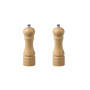 Ensemble de 2 Moulins a poivre manuel - FACKELMANN - FM Professional Divers - Couleur bois - 18 cm