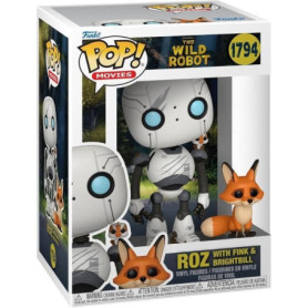 Figurine Funko Pop! - The Wild Robot - Roz avec Joli-Bec & Escobar - Vinyle 10 cm - Détails soignés
