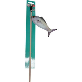 Jouet chat - AIME - Canne a peche poisson - Stick bois, poisson 15cm Jouet chat - AIME - Canne a peche poisson - Stick bois, poisson 15cm