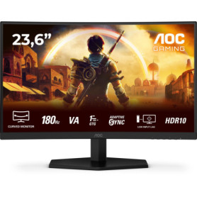Ecran PC Gamer incurvé - AOC - 24'' - FHD - 180Hz - Dalle VA - 0,5ms - C24G42E Ecran PC Gamer incurvé - AOC - 24'' - FHD - 180Hz - Dalle VA - 0,5ms - C24G42E