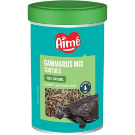 Aliment tortue - AIME - Gammarus Mix - 1000 ml - Crevettes naturelles, équilibre nutritionnel