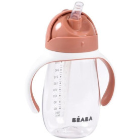 Tasse avec paille - BEABA - 300 ml - Terracotta Tasse avec paille - BEABA - 300 ml - Terracotta