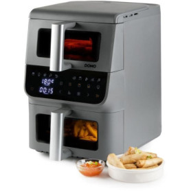 Friteuse sans huile - DOMO - Airfryer DO550FR - Double cuve 3.5 L + 6,5 L - 10 programmes - 2500 W Friteuse sans huile - DOMO - Airfryer DO550FR - Double cuve 3.5 L + 6,5 L - 10 programmes - 2500 W