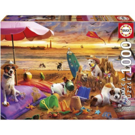 Puzzle - EDUCA - Chiens Jouant a la Plage - 1000 pieces - 68 x 48 cm - a partir de 12 ans Puzzle - EDUCA - Chiens Jouant a la Plage - 1000 pieces - 68 x 48 cm - a partir de 12 ans