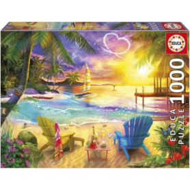 Puzzle - EDUCA - Plage d'Amour - 1000 pieces - 68x48 cm - Pour adultes - Theme nature Puzzle - EDUCA - Plage d'Amour - 1000 pieces - 68x48 cm - Pour adultes - Theme nature