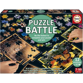 Puzzle - EDUCA - Battle Jr Natura - 12 puzzles - 42 pieces - Theme nature - Pour enfants a partir de 7 ans Puzzle - EDUCA - Battle Jr Natura - 12 puzzles - 42 pieces - Theme nature - Pour enfants a partir de 7 ans