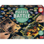 Puzzle - EDUCA - Battle Jr Natura - 12 puzzles - 42 pieces - Theme nature - Pour enfants a partir de 7 ans
