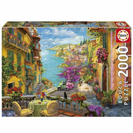 Puzzle - EDUCA - Café Espagnol - 2000 pieces - 96x68 cm - Theme Voyage et cartes - Adulte